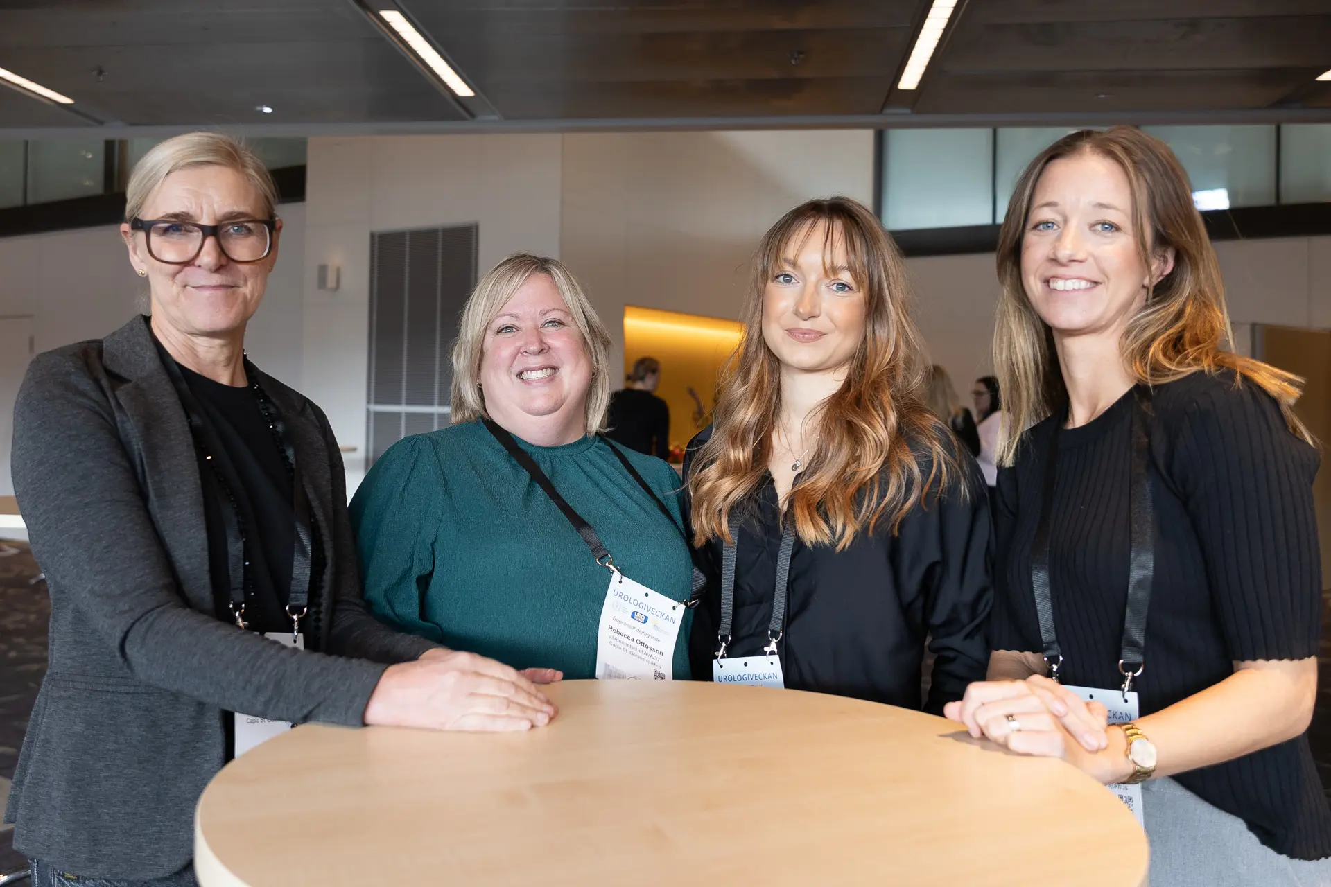 Åsa Törneryd, Rebecca Ottosson, Julia Johansson och Lina Törnblom föreläste tillsammans på Urologiveckan som hölls på Stockholm Waterfront.